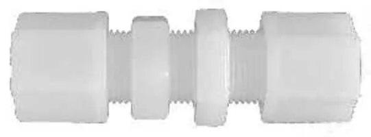 3/8" White Nylon granel Head Compression Union 17090N