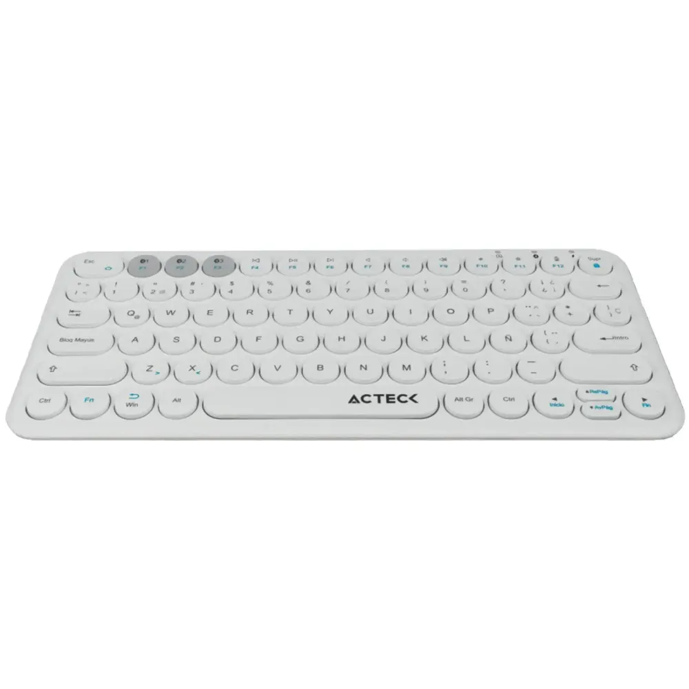 Adaptador Roscado Teclado acteck switch inalambrico bluetooth 3.0 Blanco