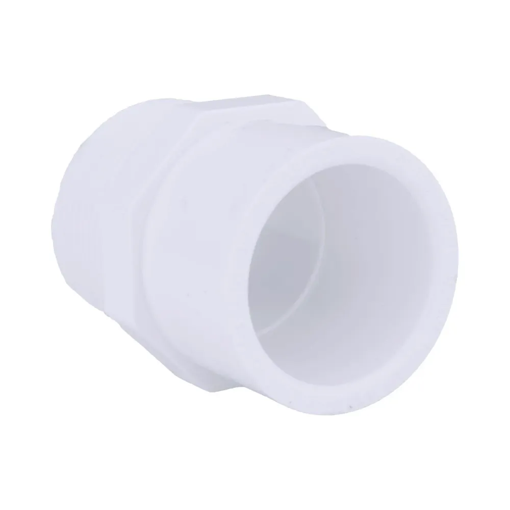 Adaptador de tuberí de PVC Charlotte Pipe Schedule 40 de 1-1/4 pulg. MPT x 1-1/2 pulg. D Slip, paquete de 1