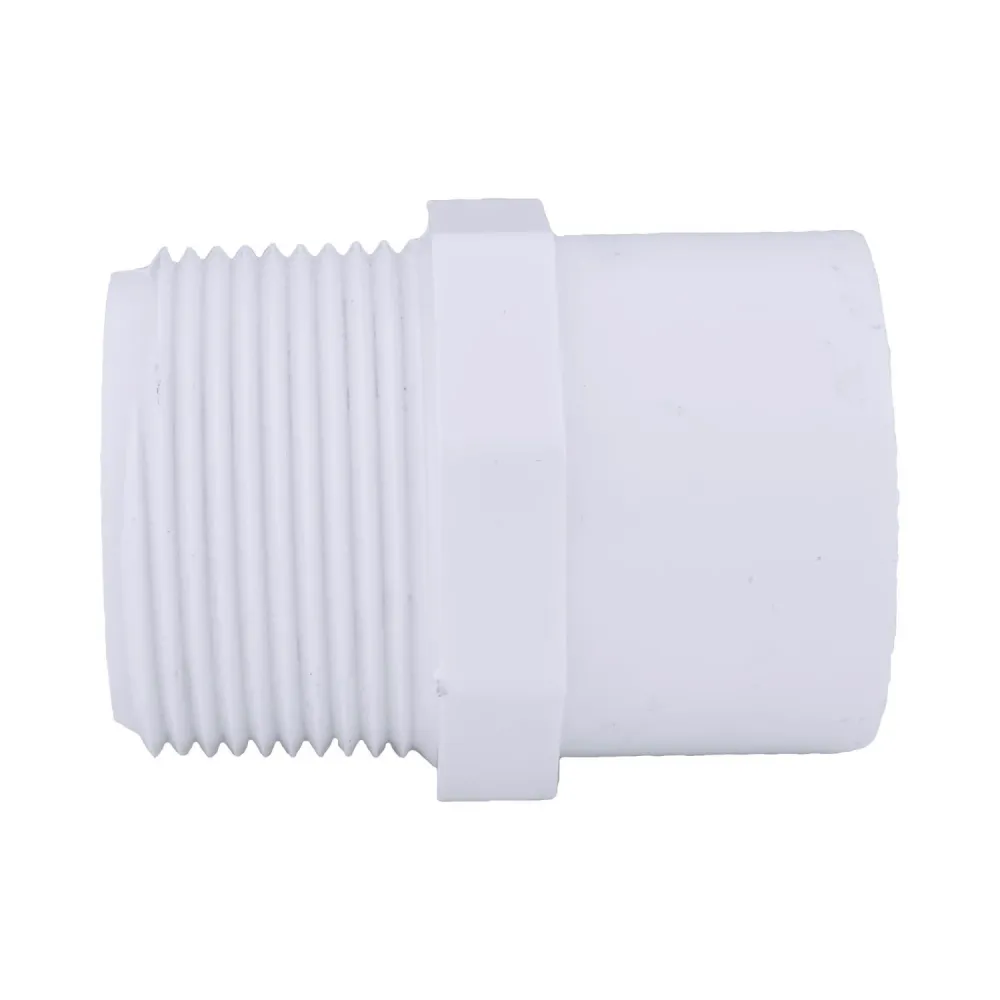 Adaptador de tuberí de PVC Charlotte Pipe Schedule 40 de 1-1/4 pulg. MPT x 1-1/2 pulg. D Slip, paquete de 1