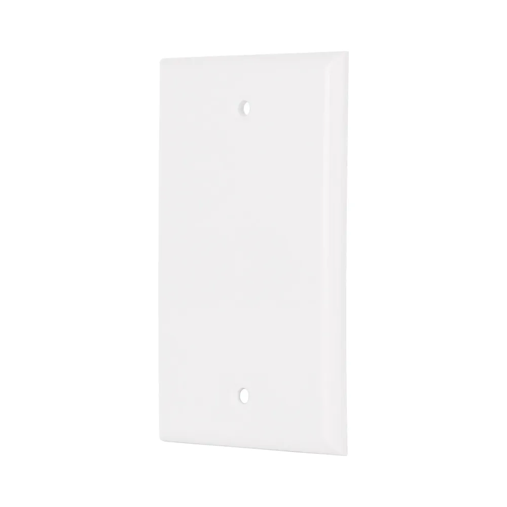 Placa de ABS ciega, Básico, blanco, Volteck