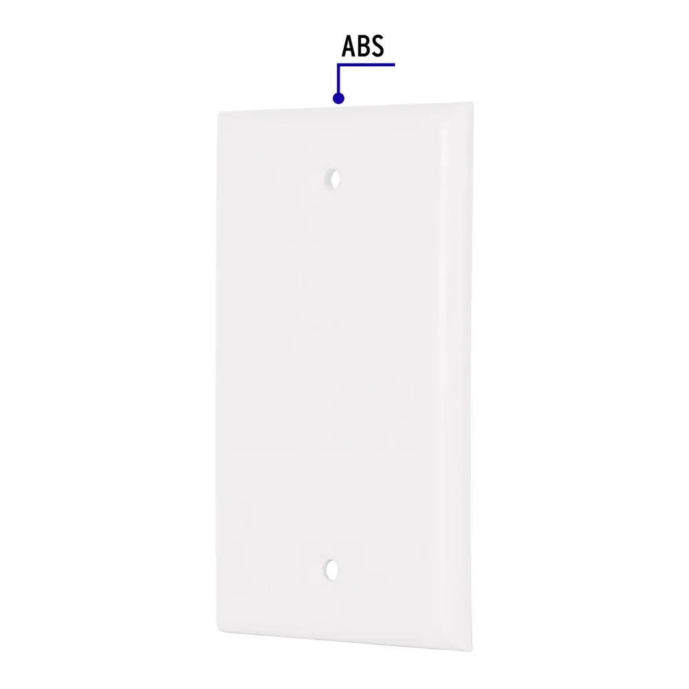 Placa de ABS ciega, Básico, blanco, Volteck