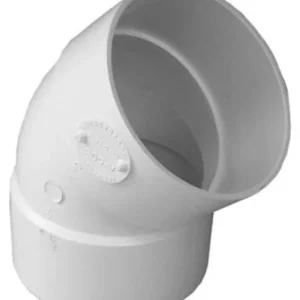 Accesorio de tuberí de PVC, codo, 45 grados, 3 pulg., eje x eje Tigre Usa Inc