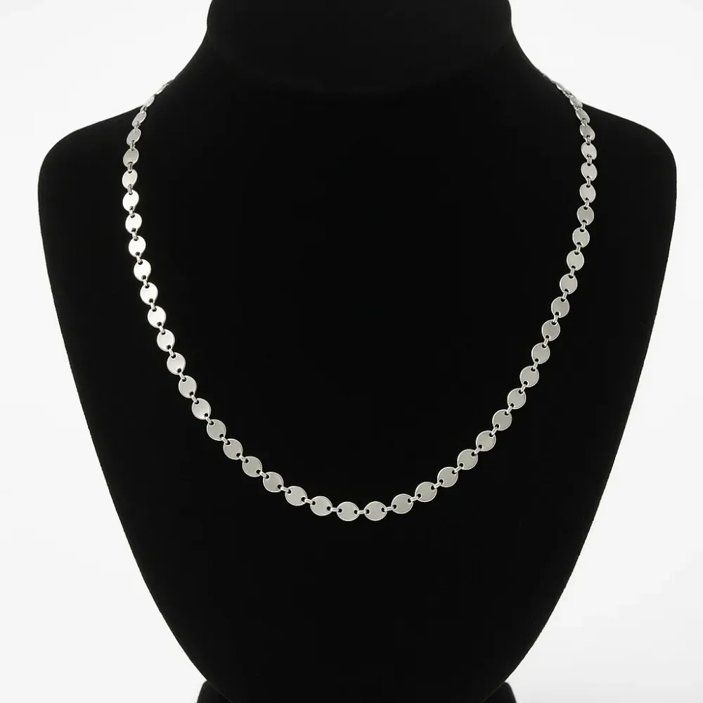 Collar de Plata 925 con Discos Calados – 50 cm, 6,19 g, Ø 5 mm