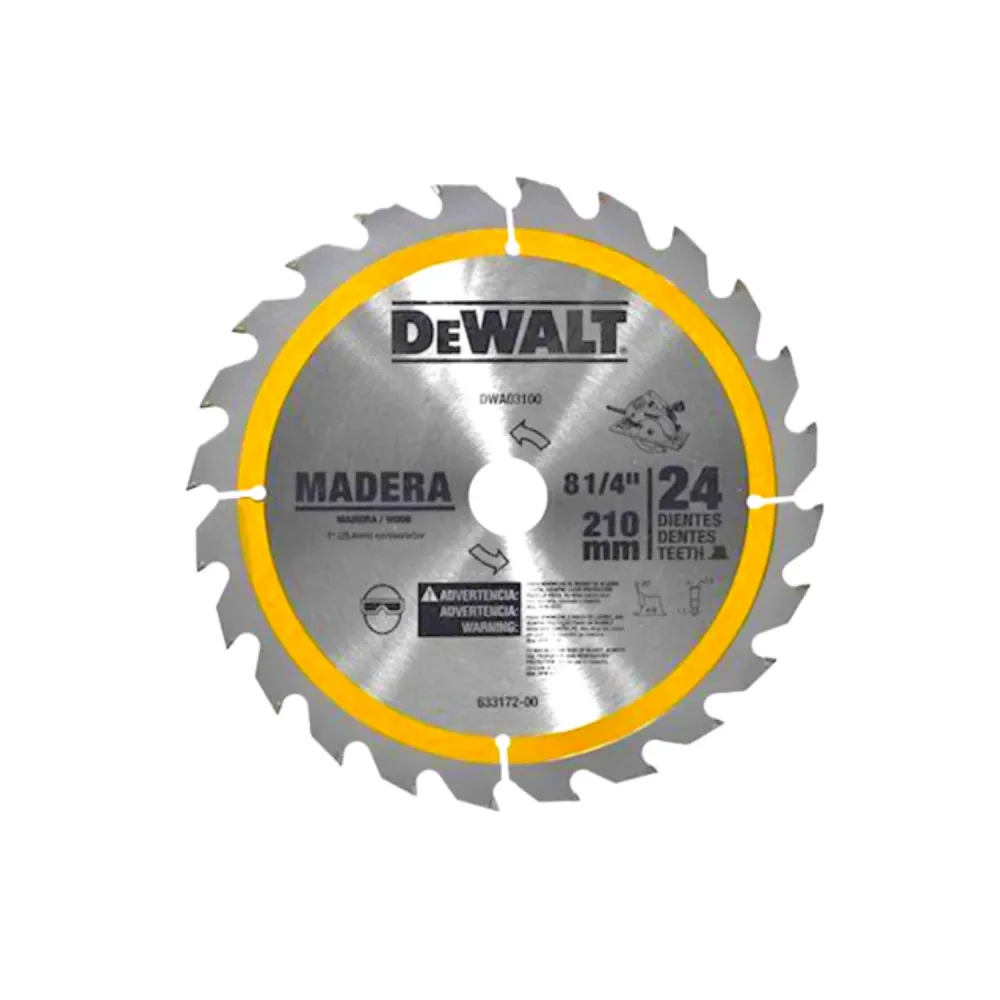 DWA03100 - Disco para Sierra Circular 8-1/4” X 24D X Eje 1”