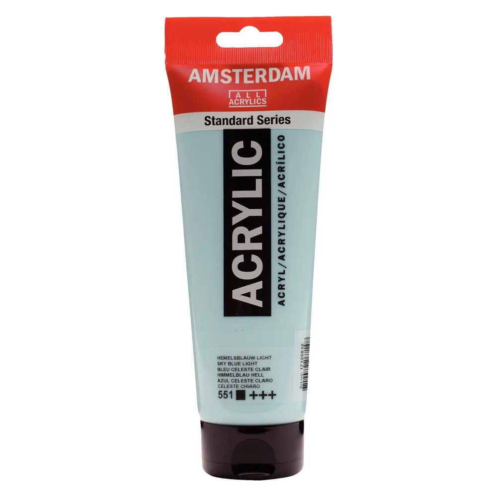 Amsterdam Común Series Colores Acrílicos Tubo 250ml 551 Azul Celeste Claro