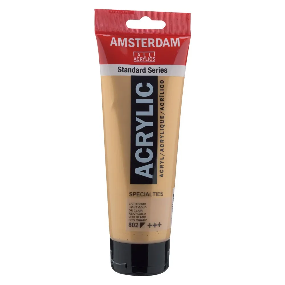 Amsterdam Estándar Series Colores Acrílicos Tubo 250ml 802 Oro claro