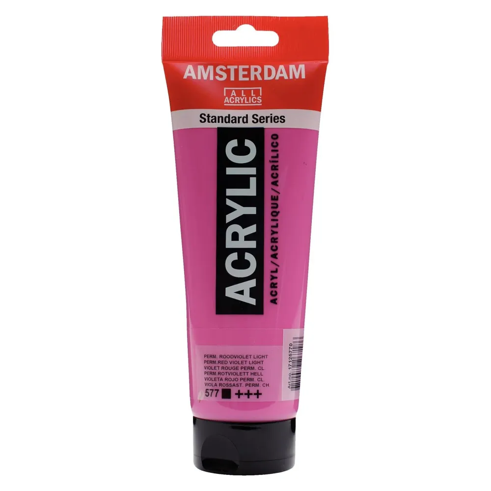 Amsterdam Standard Series Colores Acrílicos Tubo 250ml 577 Violeta Rojo Permanente Preciso Resultados Predecibles