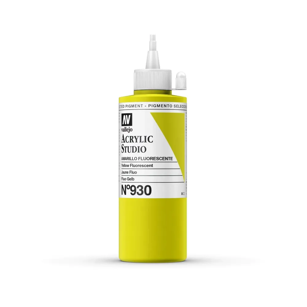 Vallejo acrilico studio 200ml 930 amarillo fluorescente