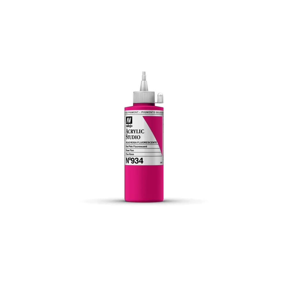 Vallejo acrilico studio 200ml 934 rosa fluorescente