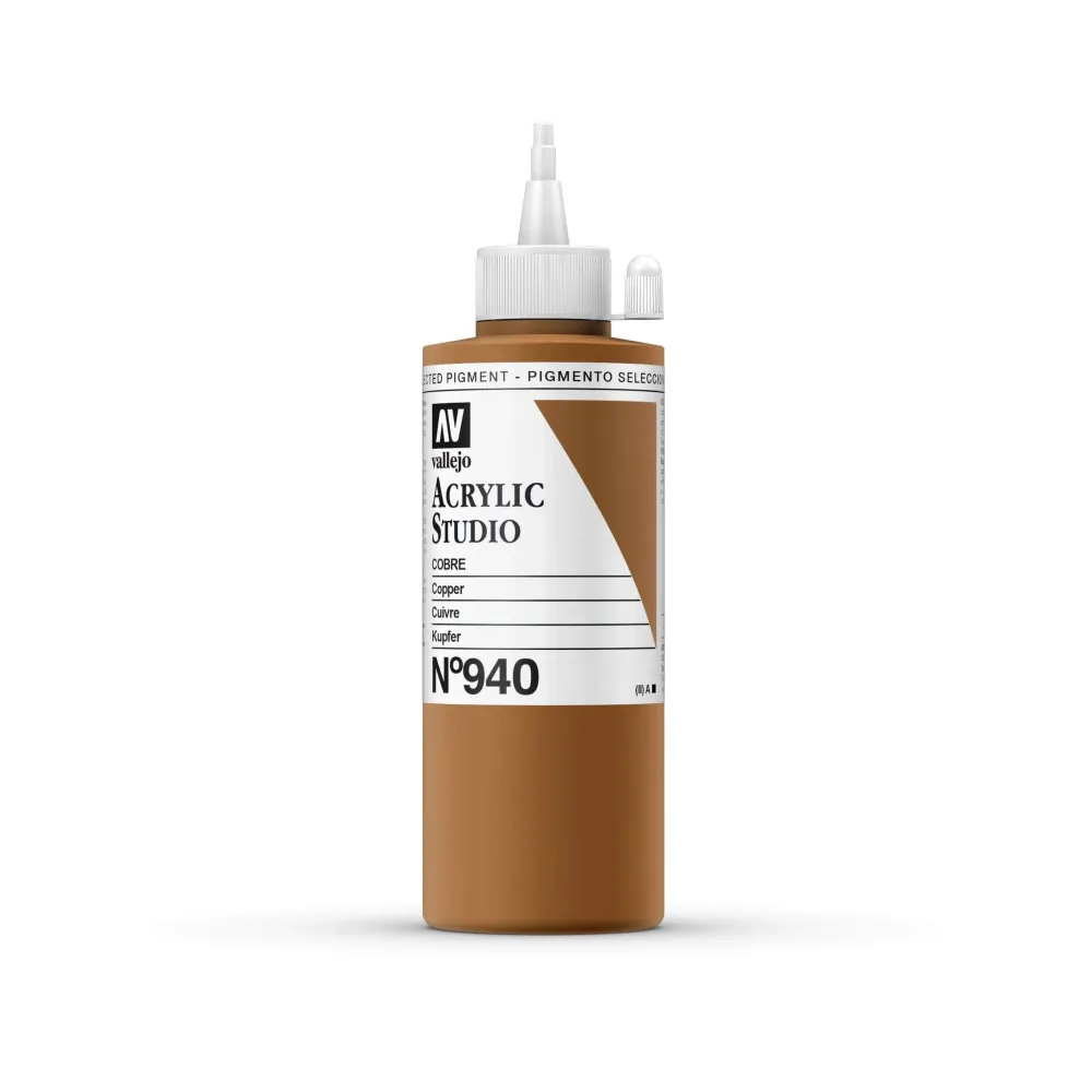 Vallejo acrilico studio 200ml 940 cobre