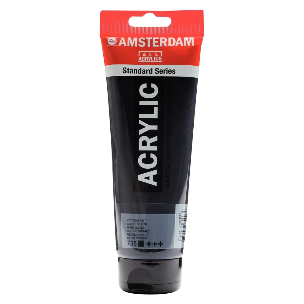 Amsterdam Habitual Series Colores Acrílicos Tubo 250ml 702 Negro Bují