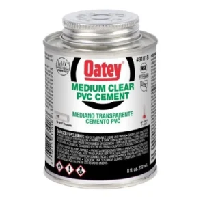 Adhesivo Industrial Certificado Pegamento PVC Mediano Negro 8 Oz 1/16 - OATEY