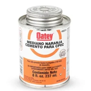 Epoxi de Alta Resistencia Pegamento CPVC Regular Naranja 8 Oz 1/16 - OATEY