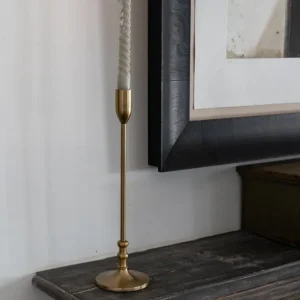 Castiçal Grande Metálico Dourado
