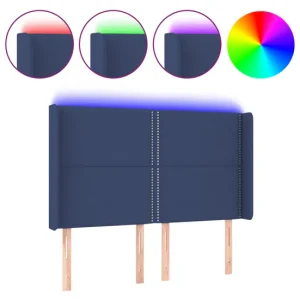 vidaXL Cabecero con LED de tela color crema 147x16x118/128 cm en Bobina de 100m