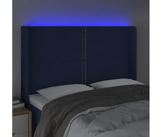 vidaXL Cabecero con LED de tela color crema 147x16x118/128 cm en Bobina de 100m