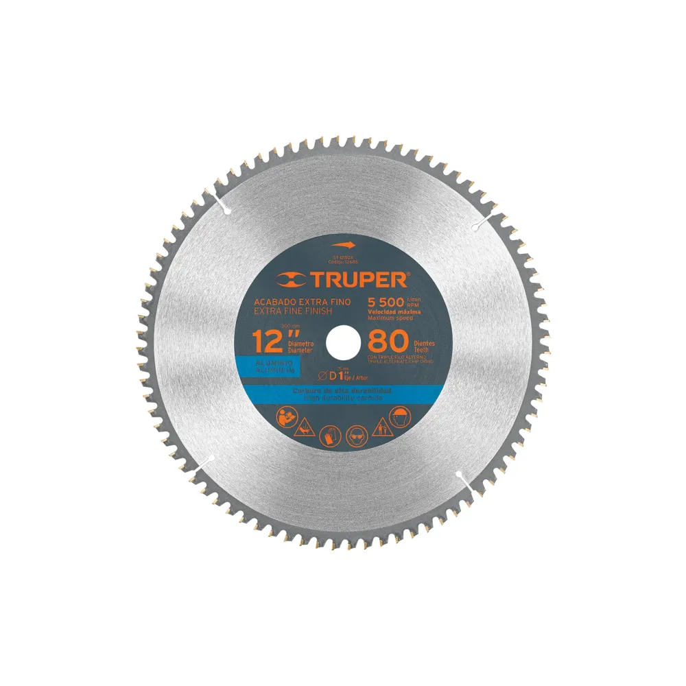 Disco para Amoladora TRUPER DISCO PARA ALUMINIO 12" 80 DIENTES 12685