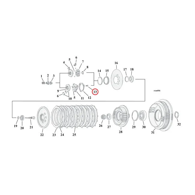 Bolt, Clutch Ramp Lockplate Harley-Davidson