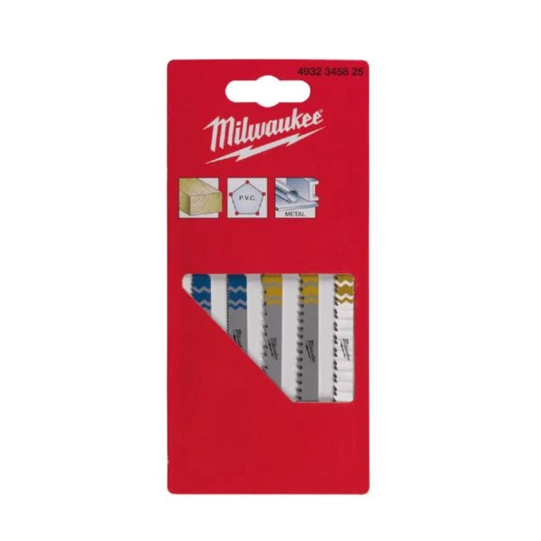 Anclaje para Concreto Juego de seguetas de calar con anclaje en T 5ud. Milwaukee