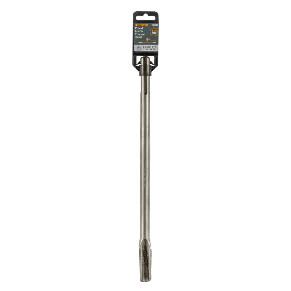 CINCEL HUECO PARA ACANALADO SDS MAX 7/8' X 16', TRUPER Zincado por Inmersión