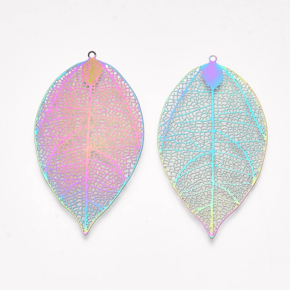 Hoja, Stainless Inoxidable, Charm/Pendant para Uso Exterior