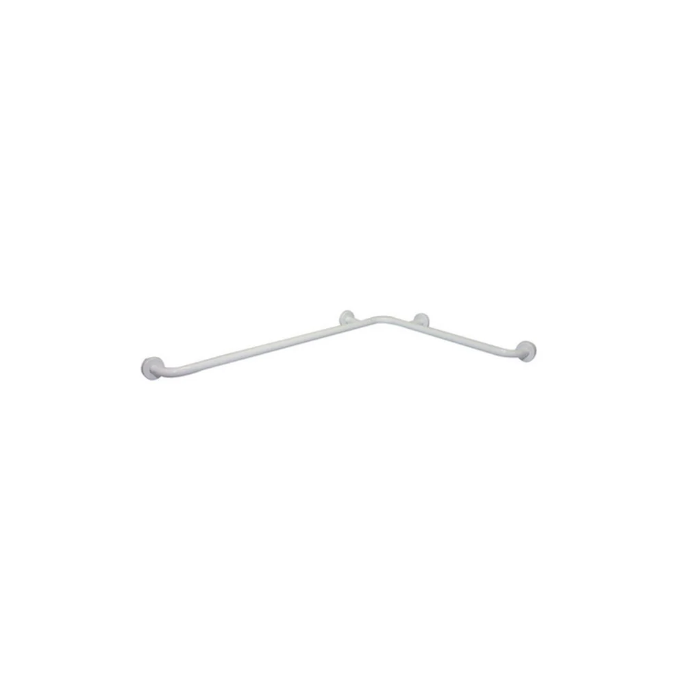 Maniglione en ángulo 650x1000 mm en acetal blanco fijación pared