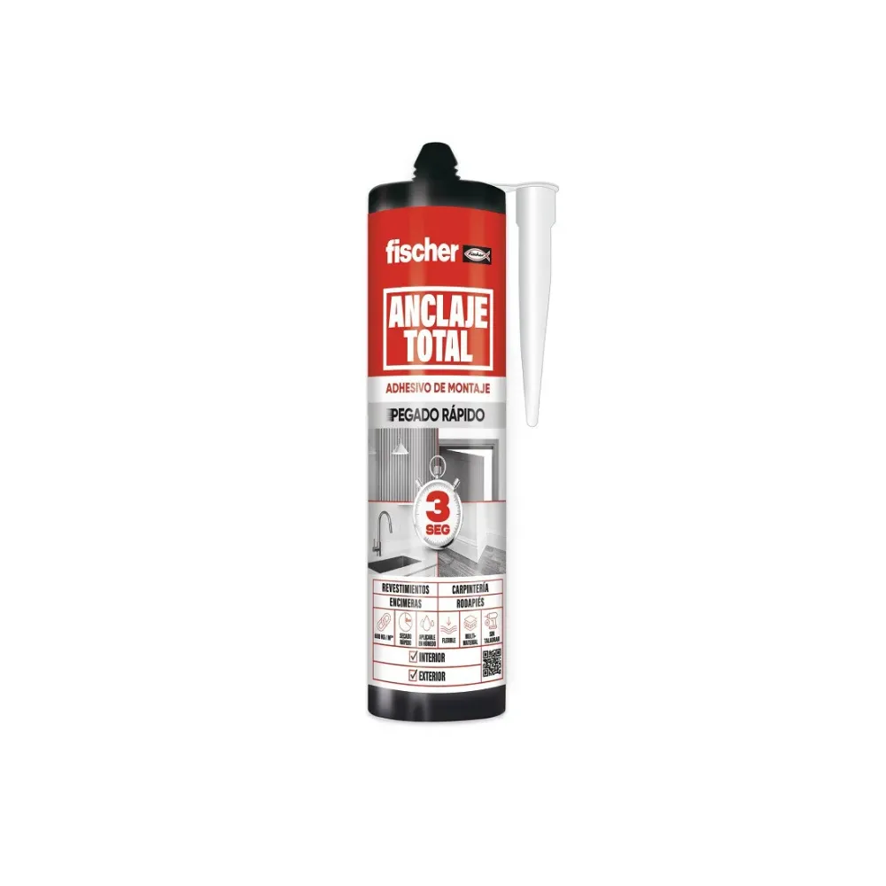 Anclaje Industrial Certificado Adhesivo de montaje con pegado acelerado Anclaje Total Fischer 290ml