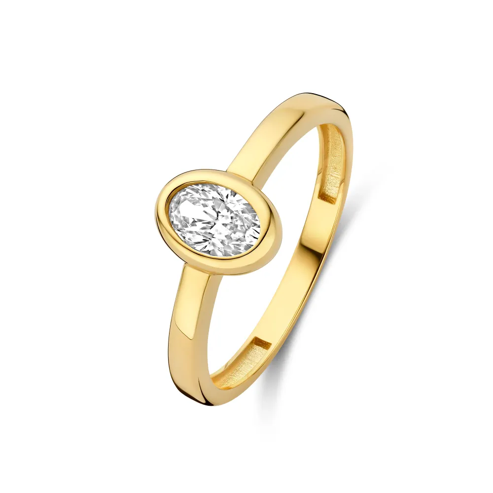 Le Marais Sophie anillo de oro de 14 quilates con circonita