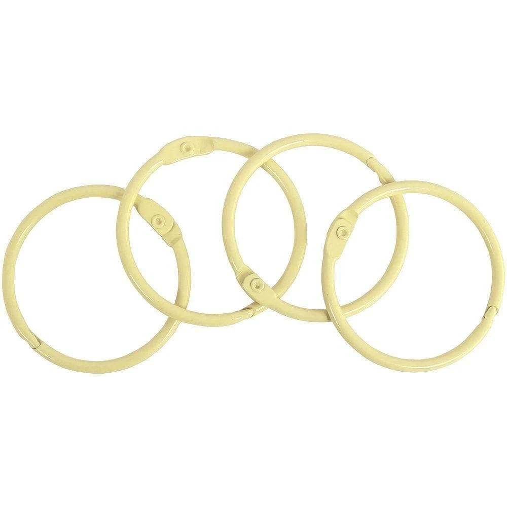Set de 4 anillas encaudernacion metalicas Artis Decor 35mm Beis
