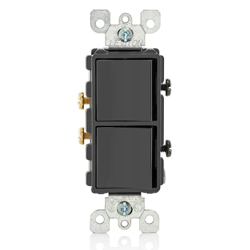 Apagador Decora doble combinado Leviton 05634-00e