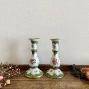 Arandela de Presión Bougeoirs en porcelaine de Dresde Richard Klemm