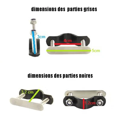 Fixations pour caisse et panier de vélo en osier rotin - Basil Tamaño para M10