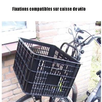 Fixations pour caisse et panier de vélo en osier rotin - Basil Tamaño para M10