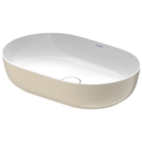 Lavamanos De Sobreponer Ovalado 60X40cm Arena Mate - Duravit Luv Espesor 2mm