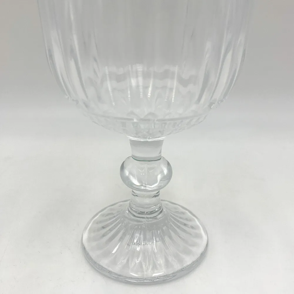 Copa cristal rayado transparente 380ml Resistente la Corrosión
