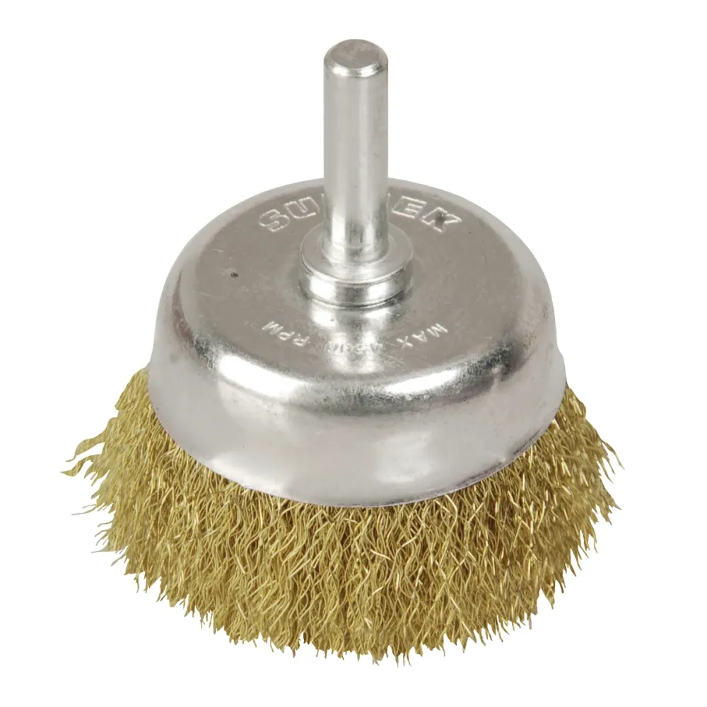 Gran Resistencia Carda copa ondulada alambre elegante 1-3/4" x 0.17 mm con zanco 1/4" Surtek