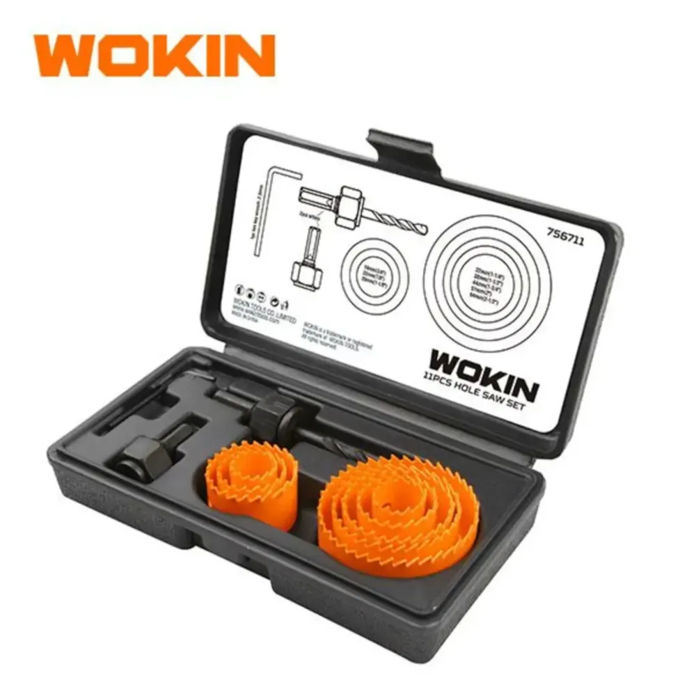 Set sierra de copa (11 piezas) 756711- WOKIN con Recubrimiento de Nylon