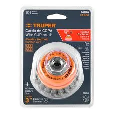 TRUPER CARDA DE COPA 3" CT-608 14186 Tamaño para M10