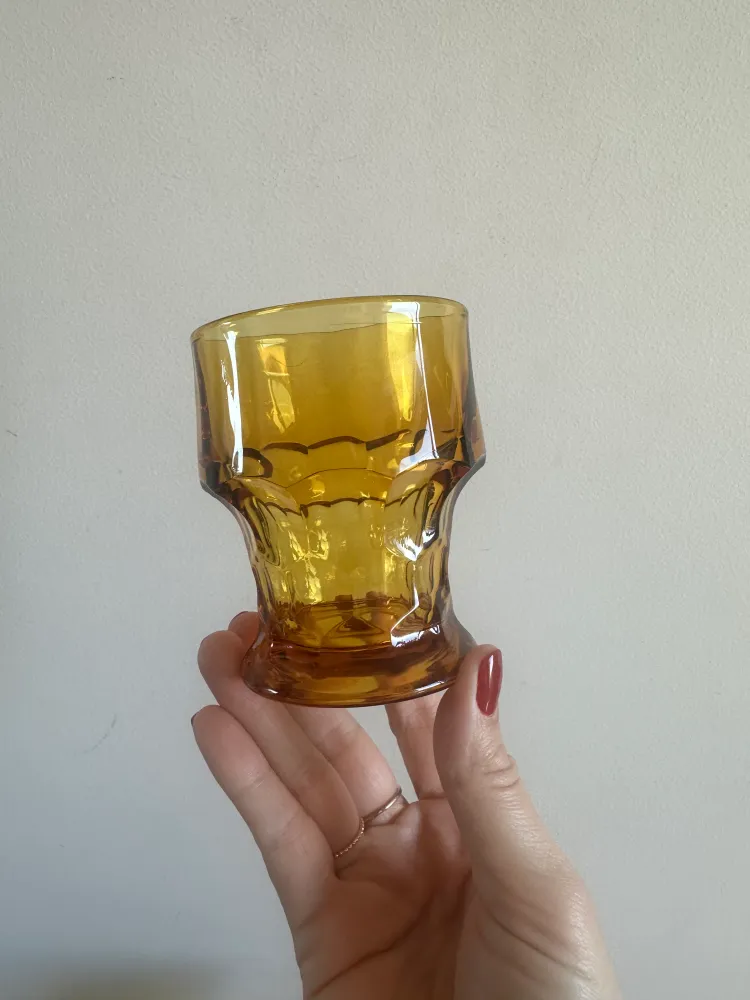 Service à orangeade en verre ambré fabrication italienne Resistente la Corrosión