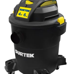 Aspiradora de plástico 6 galones, 4 HP 120 V Surtek para Líquidos y Partículas