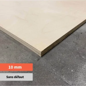 Contreplaqué 100% peuplier - 2440 x 1220 x 10 mm (sans défaut)