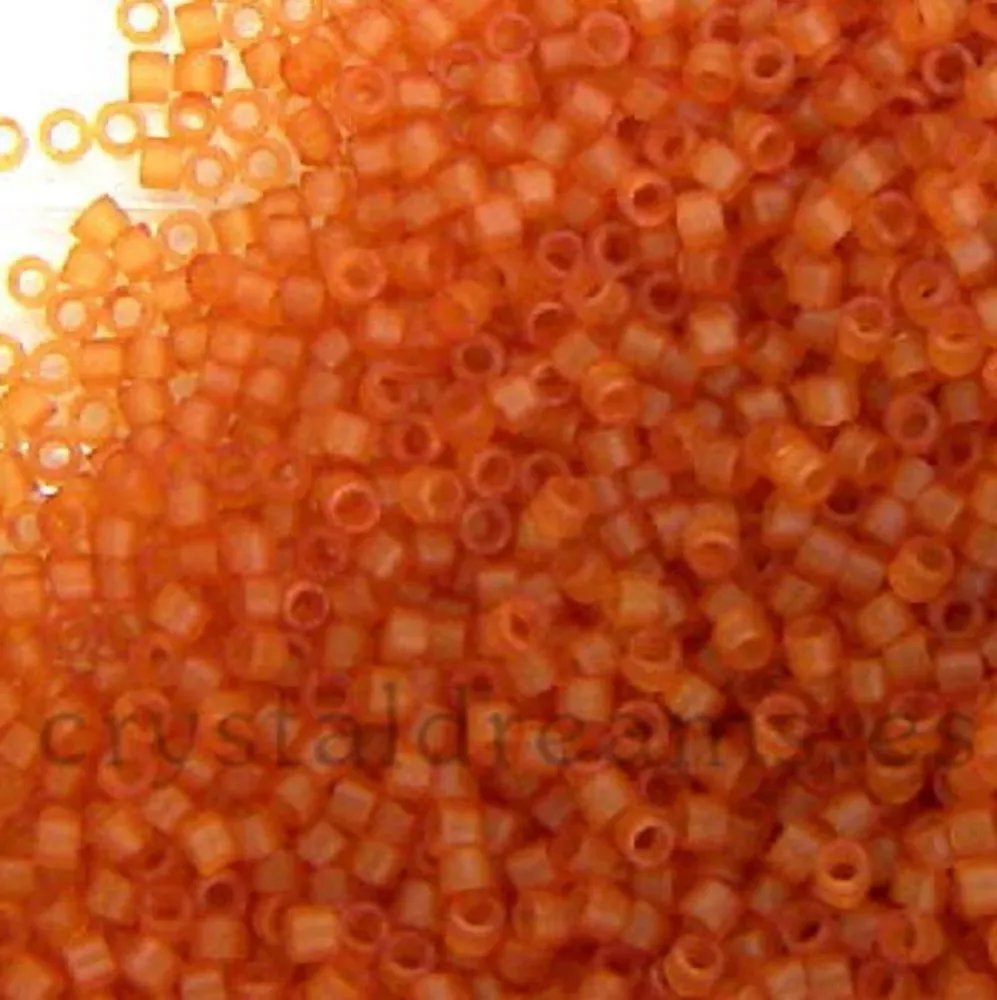 11/0 MIYUKI delica DB0781 - Dyed Sin brillo Transparent Amber - 1gr.
