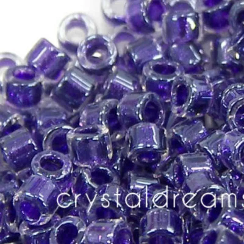 11/0 MIYUKI delica DB0923 - Sparkling Violet Lined Crystal - 1gr.