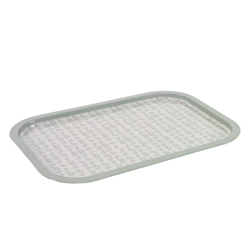 BANDEJA ACERO 40X28,5 HOJAS VERDE