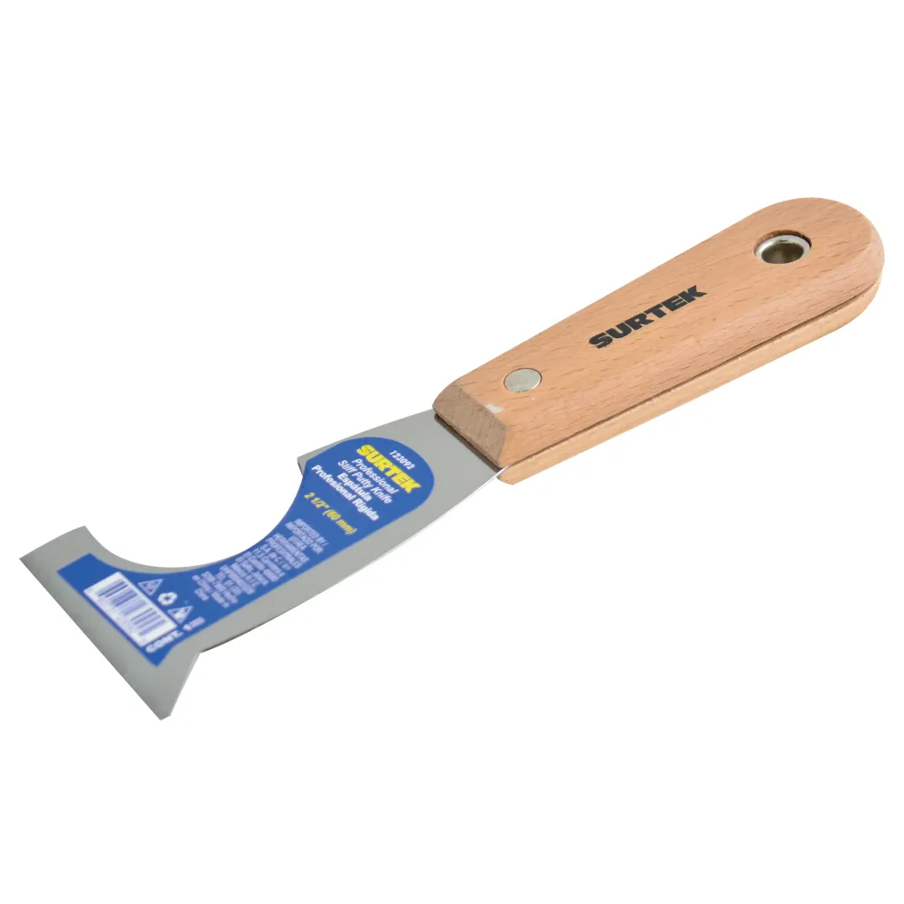 Jeringa Triple Espátula Rígida Mango de Madera 2 1/2" 5 Usos Surtek 123092