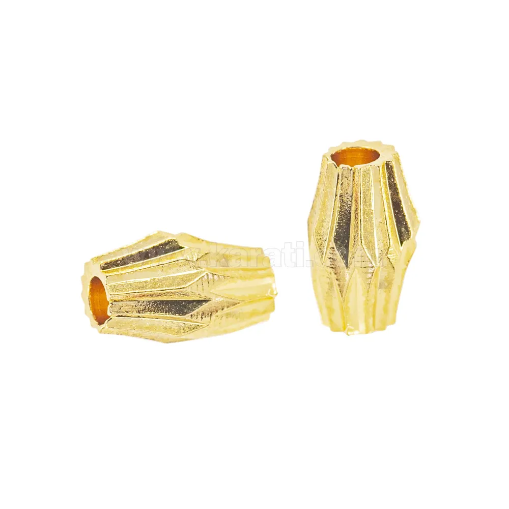 Separador Chapa Bi Cono Torzal 6.1x3.7mm Dorado Resplandeciente