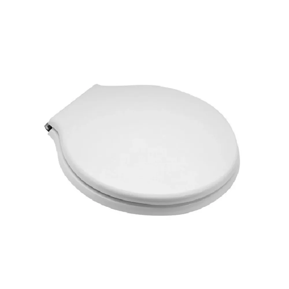Asiento de WC para Globo vaso Bowl 50 con bisagras ajustables - Blanco con 4 Tornillos Incluidos