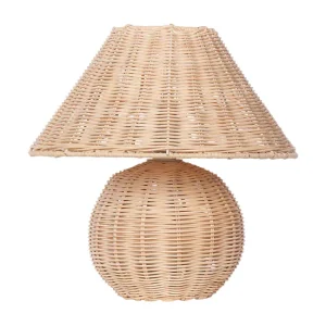 Lámpara de mesa de ratán arena CINDER