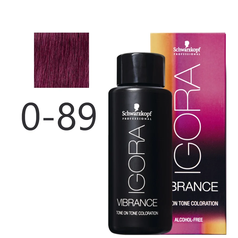 Schwarzkopf - Tonalizador Igora Vibrance 0-89 Concentrado Rojo Violeta 60 ml para Muebles de Cocina